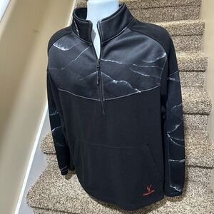 Black men’s *Huntworth* lightweight pullover fleece jacket - XL - nice!